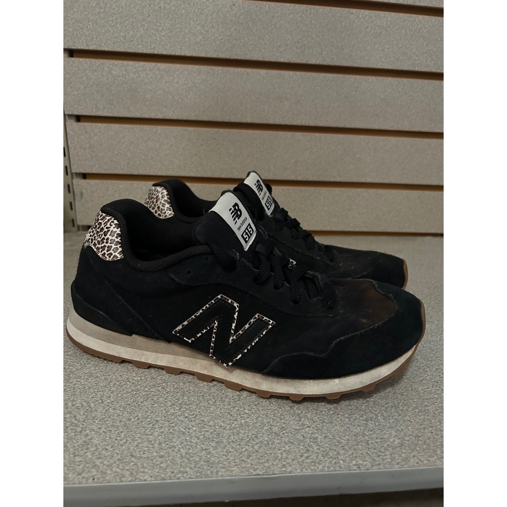 New Balance 515 Womens Black Leopard Print Sneakers WL515SB3 Size 11